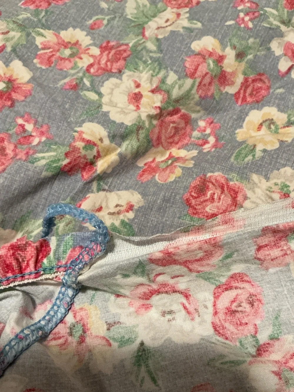 Vintage Ralph Lauren king sized fitted sheet Hope floral multi